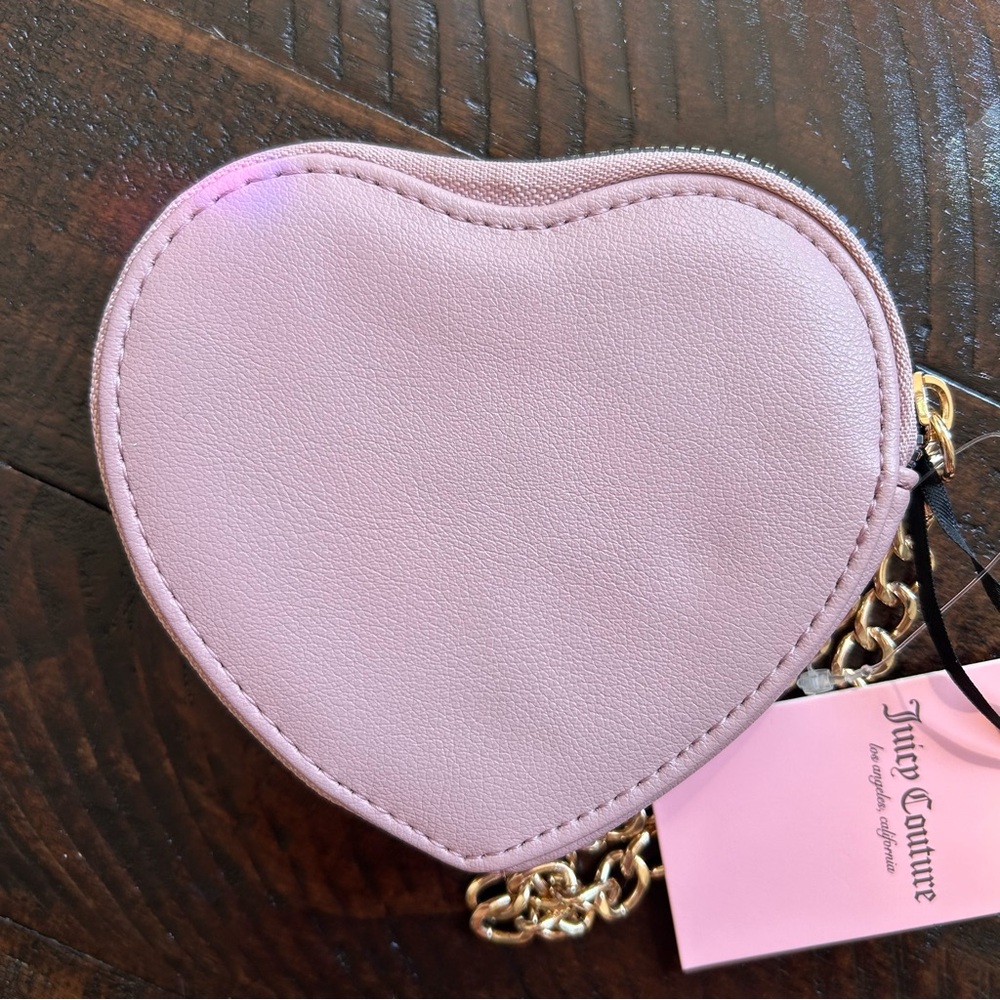 Juicy Couture Blush Pink Heart-Shaped Wristlet/Wallet - Picture 3 of 5